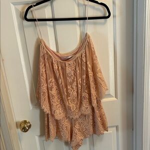Lovers + Friends Peach Lace Dress